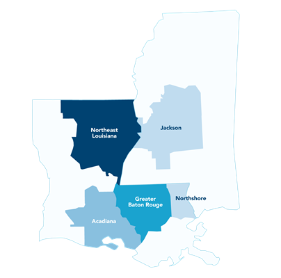 Map of regional hospital coverage