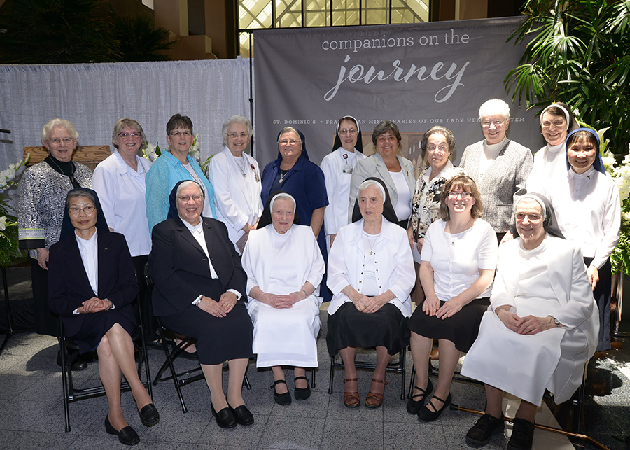 July 1, 2019: Franciscan Missionaries of Our Lady Sisters and Dominican Sisters celebrate St. Dominic’s joining Franciscan Missionaries of Our Lady Health System.